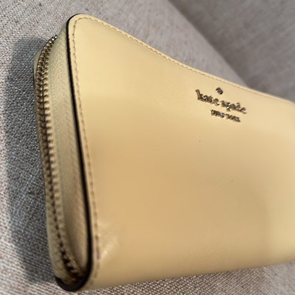 Kate Spade Staci Large Continental Wallet Saffiano Leather Lemon Fondant; EUC - Picture 4 of 5